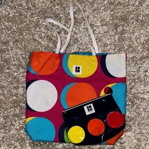 Estée Lauder Lisa Perry Multicolor Tote & Makeup Pouch Set